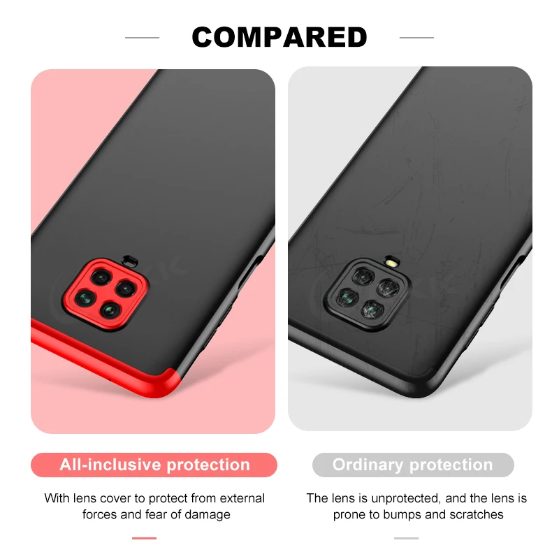 Оригинальный чехол GKK для Xiaomi Redmi Note 8 9 Pro Max 9S полная защита жесткий матовый