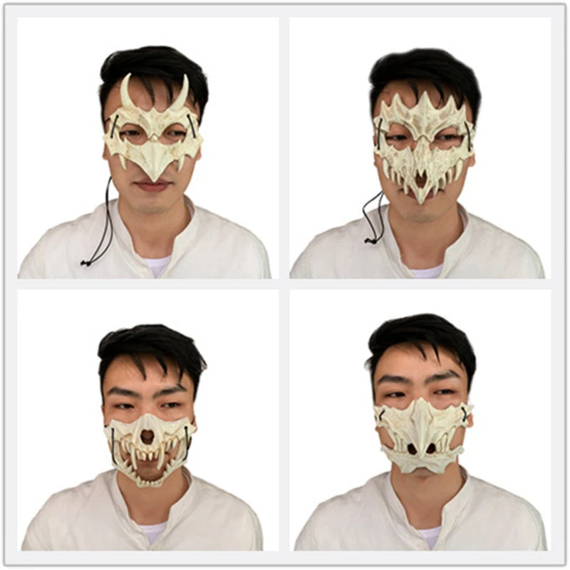 

Cosplay Resin Dragon God Mask Tiger Japan Writer Anime Adult COS Accessories Props Christmas Halloween Party Masks Unisex