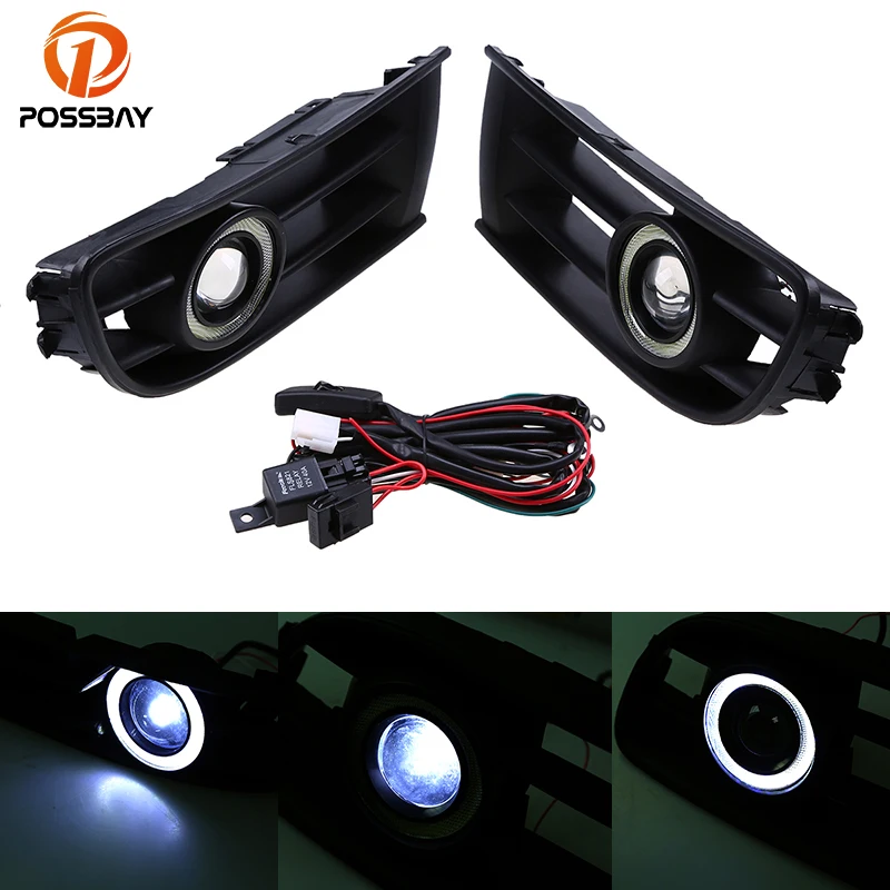 Автомобильные противотуманные фары POSSBAY светодиодная лампа угловые/дьявольские