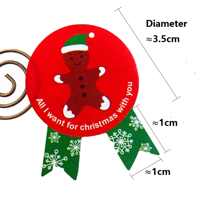 80 шт./лот красный и зеленый счастливая Рождественская медаль Уплотнительная