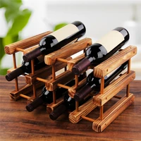 wooden wine racks bottle cabinet stand holders wood shelf organizer storage for retro display cabinet high quality supplies