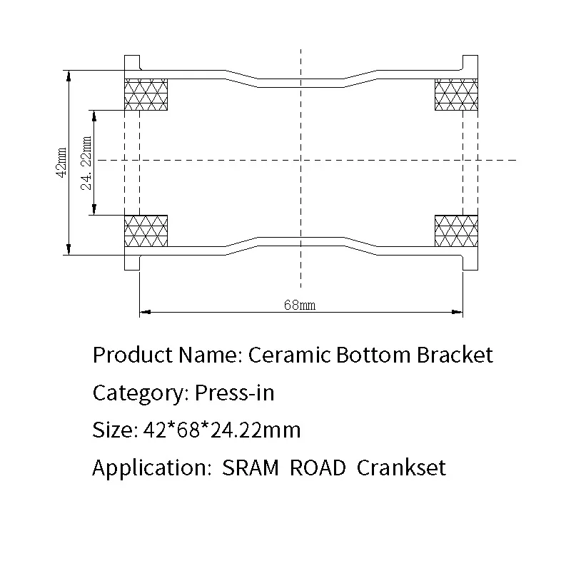 BB30 68 SRAM Road Hscer ceramics Bottom Bracket BB30 PF30 BSA ROAD MTB bicycle bearing - Цвет: BB30 68 SRAM Road