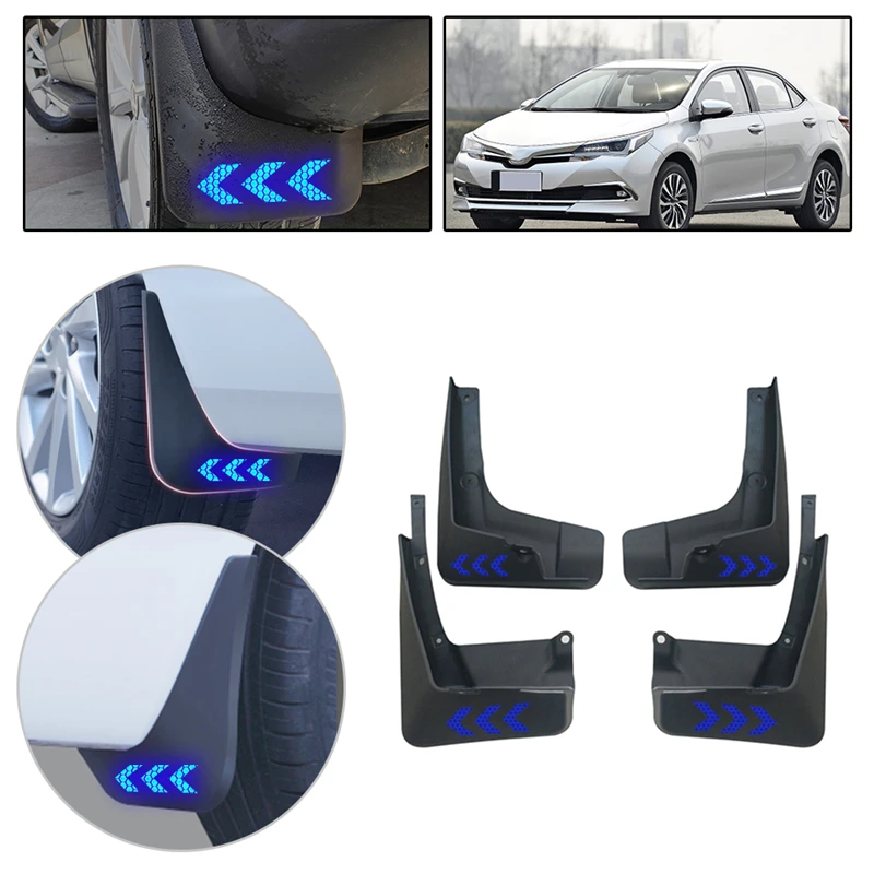 Брызговики для Toyota Corolla Брызговики автомобильные Светоотражающие Предупреждение ющие брызговики крыло брызговиков Вспышки Аксессуары