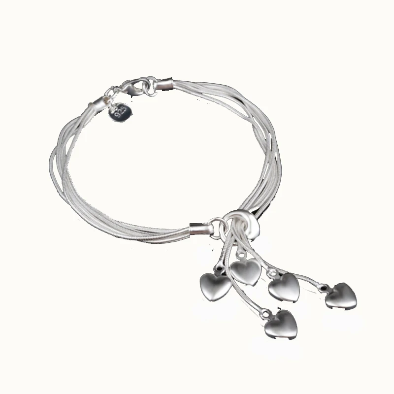 Очаровательные милые женские браслеты из стерлингового серебра 925 пробы