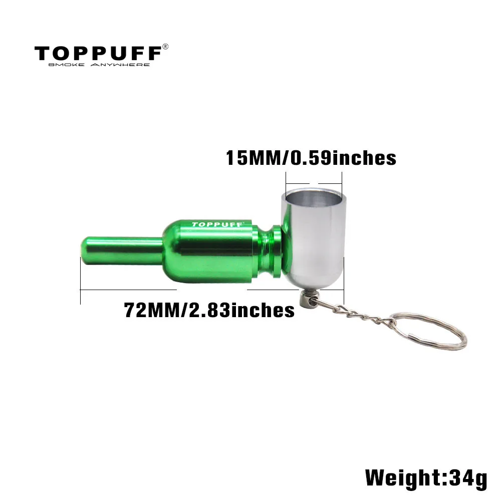Алюминиевая курительная трубка в виде таблеток 72 мм с металлической чашей
