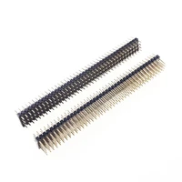 500pcs 4x40 p 160 pin 2 0 mm pin header male four row straight pcb 180 through hole insulator height 2 00mm rohs lead free