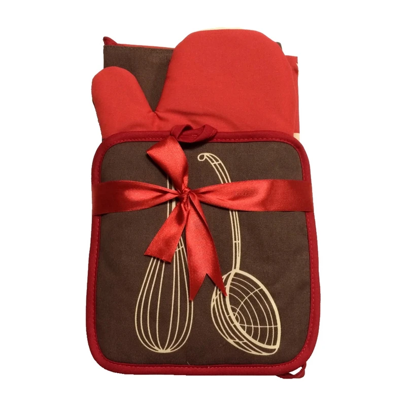 Женский кухонный фартук для повара выпечки нагрудник с принтом перчатка печи и