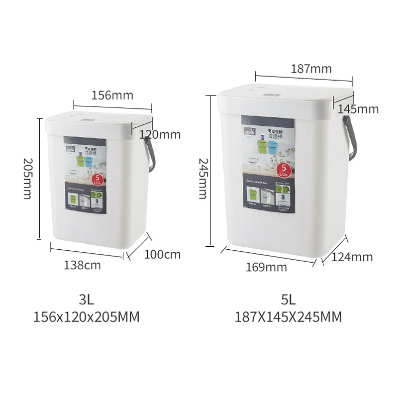 Многофункциональная настенная корзина для мусора подвесная кухни и ванной