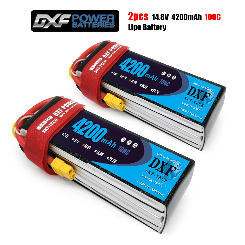 Литий полимерный аккумулятор DXF для радиоуправляемой батареи lipo 14 8 в 4S 4200 мАч