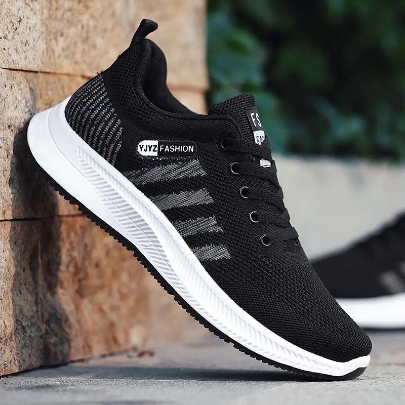 

Вязаные кроссовки мужские универсальные прогулочные туфли Роскошные брендовые высококачественные дышащие удобные спортивные туфли