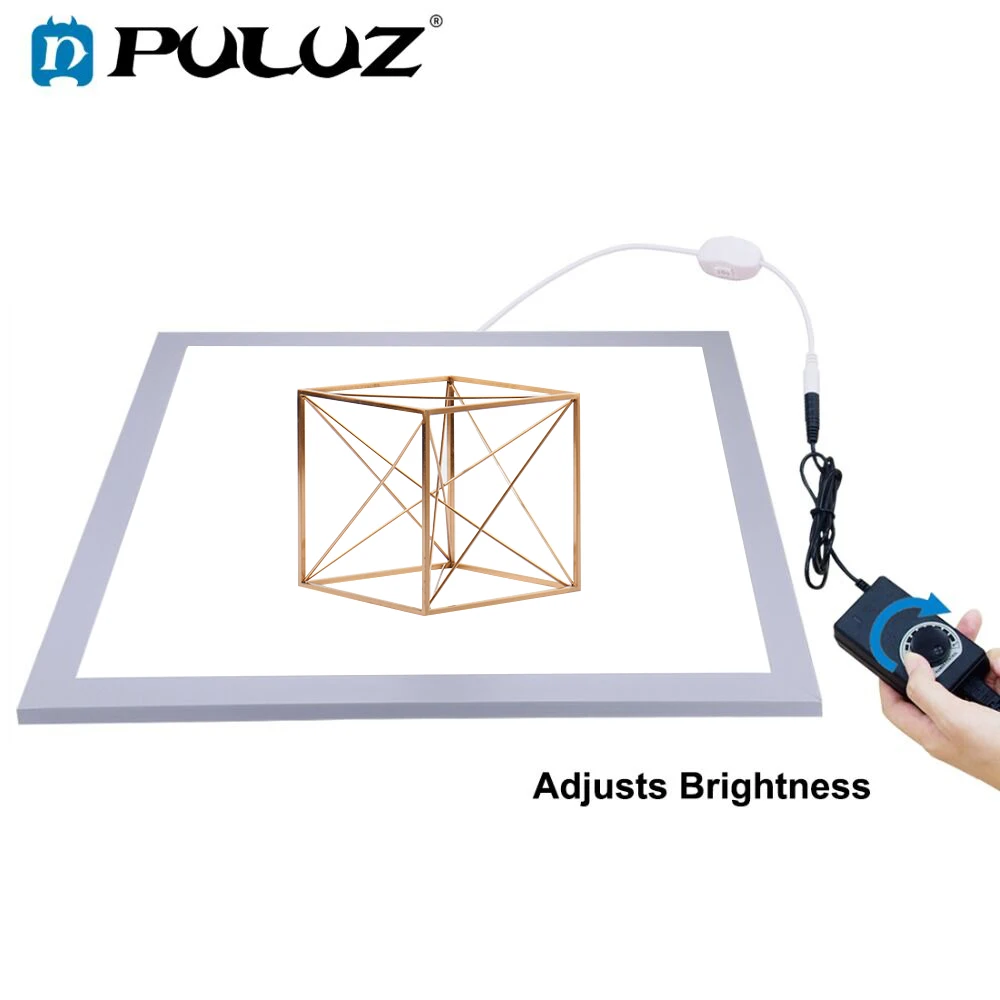 

PULUZ 1200LM 15/15in/38x38 cm LED Photography Shadowless Bottom Light Lamp Panel Dimmable for 40cm Photo Studio Shoot Tent Box