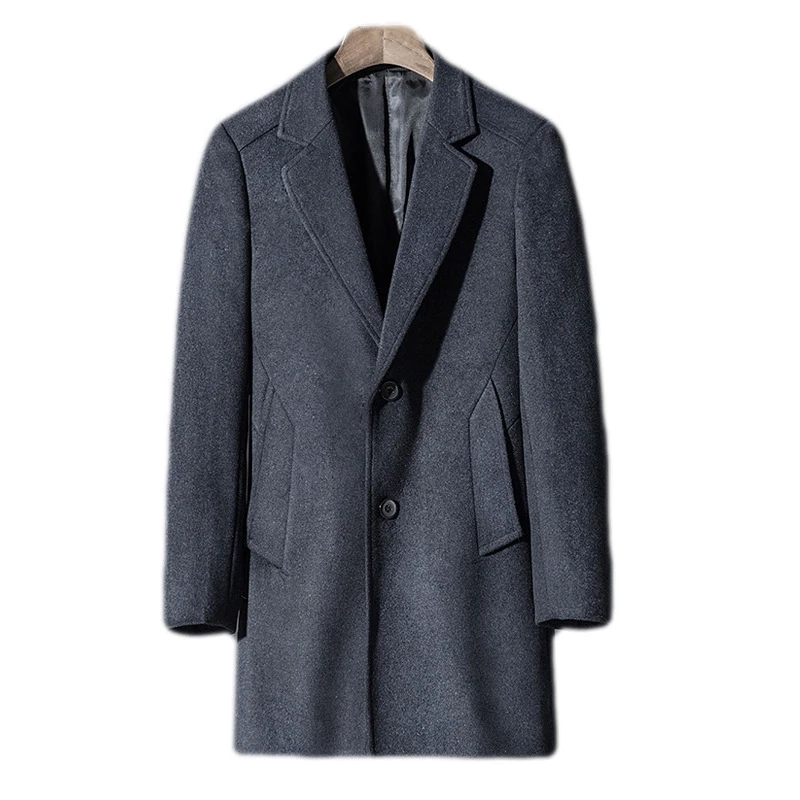 Шерстяное пальто для мужчин 2019 осень зима мужская шерстяная куртка мужские s