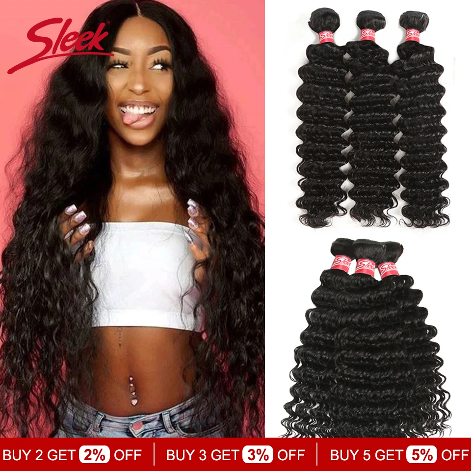 Гладкие бразильские волосы плетеные пучки от 8 до 28 30 дюймов с глубокими волнами