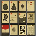 Кофе ретро постер винтажный плакаты и принты бар кофе кухня гостиная декоративная живопись крафт-бумага наклейки на стену