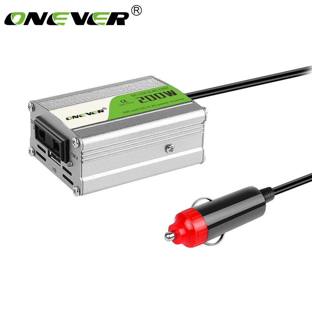

200W Car Power Inverter Converter DC 12V to AC 220V Modified Sine Wave Power with USB 5V Output