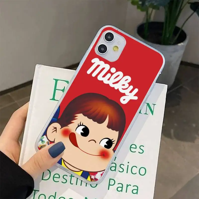 FHNBLJ мультяшный Fujiya Peko молочный чехол для телефона iPhone 11 12 13 mini pro XS MAX 8 7 6 6S Plus X 5S SE