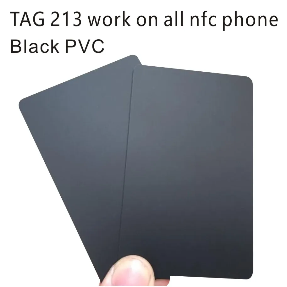 

2022 50PCS 13.56MHZ RFID Black Blank Card/Label/ for NFC Phone Tag 203/213 Chip Compatible .