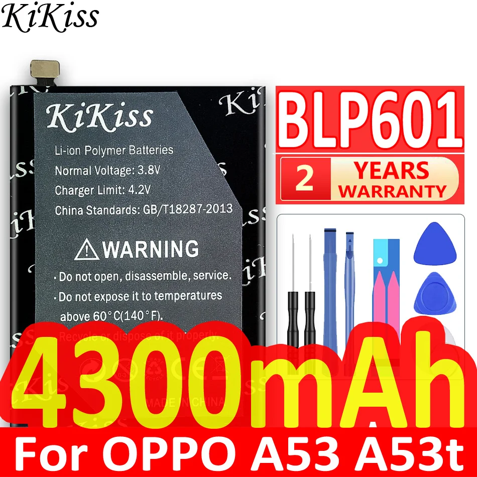 

Аккумуляторная литий-полимерная батарея BLP601 для смартфонов OPPO F1S A59 A59M A59S A53 A53T A53M, 4300 мАч