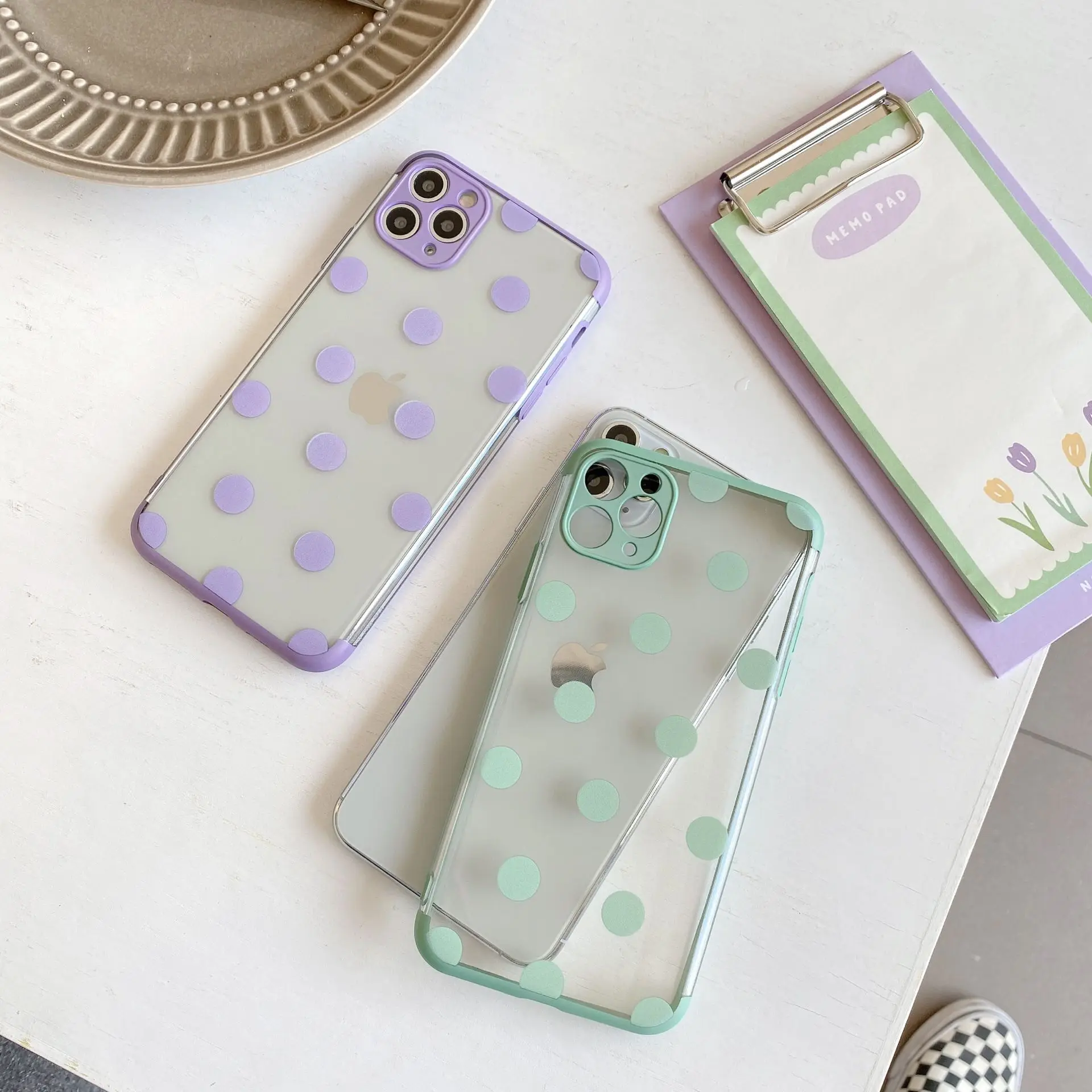 

Micro metal plating simple wave dots suitable for iphone11ProMax mobile phone case 7 / 8plus x xsmax xr protective cover