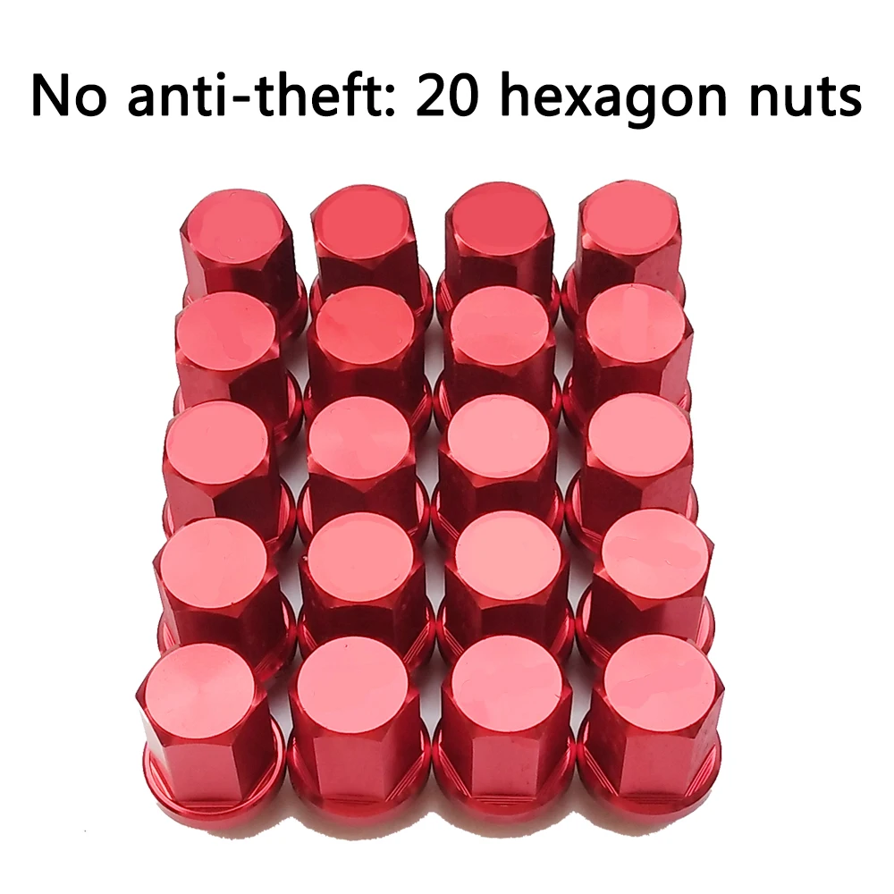 20 шт Анти-кражи Performac гоночный алюминиевый сплав колесные гайки винт M12x1.5/1 25 Длина
