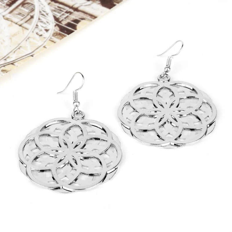 Цветок жизни Йога индийские ювелирные изделия серьги древнего племени Таиланд