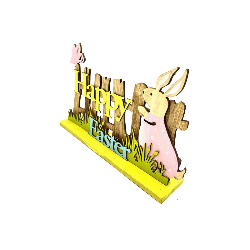 

Easter Decorations Wooden Rabbit Bunny Family Ornament Home DIY Valentine's Day Wedding Decor