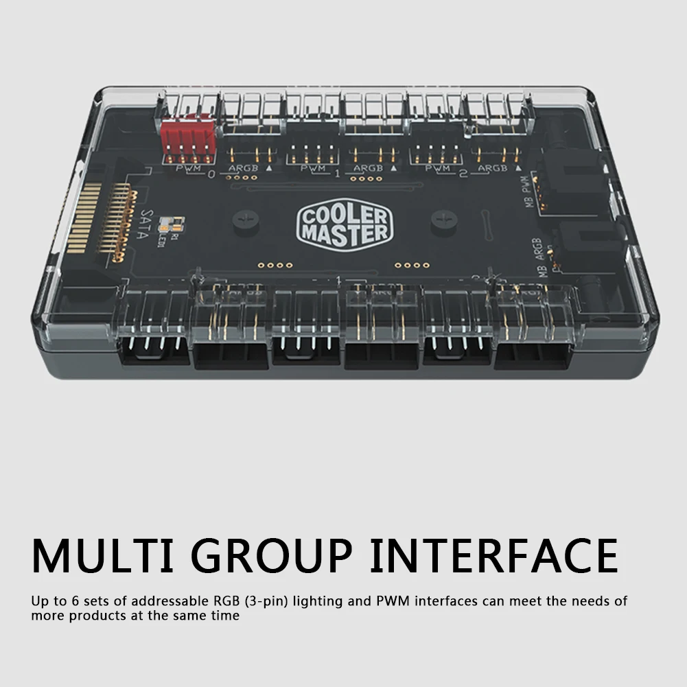 Компьютерные игровые аксессуары для голоса продукты Cooler Master от 1 до 6 PWM ARGB Fan HUB