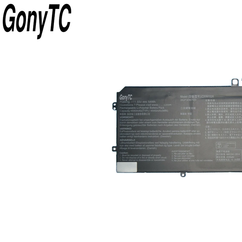 Оригинальный аккумулятор GONYTC C31N1528 для ноутбука ASUS UX360 UX360C UX360CA ZenBook Flip 11 55 в