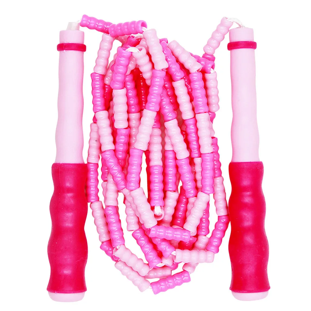 Скакалка с мягкими бусинами регулируемая длина без спутывания для детей и мужчин