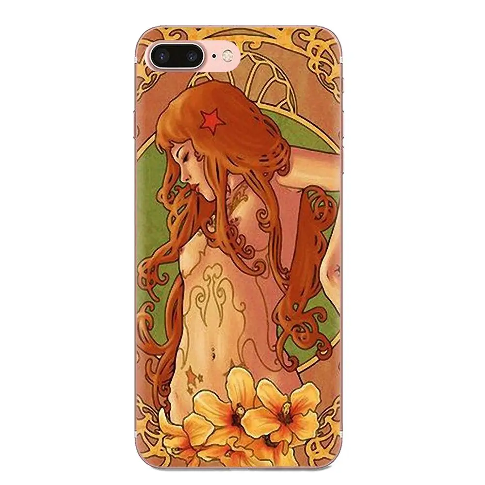 Художественный постер Alphonse Mucha Slim для Huawei Honor 4C 5A 5C 5X 6 6A 6X 7 7A 7C 7X 8 8C 8S 9 10 10i 20 20i Lite Pro