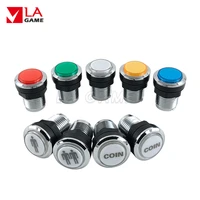 10 pcs lliluminated chrome plating arcade buttons kit arcade 2 player push button multicolor for arcade game arcade snk
