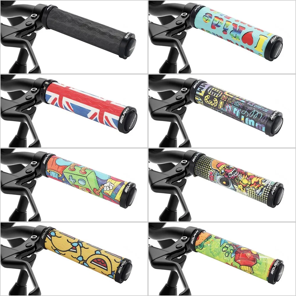 

Outdoor MTB Bike Grips Handlebar Grip Cycling Bicycle Grips Cover Anti-slip Shockproof Grip Sponge Plastic Mountain Bicycle Part