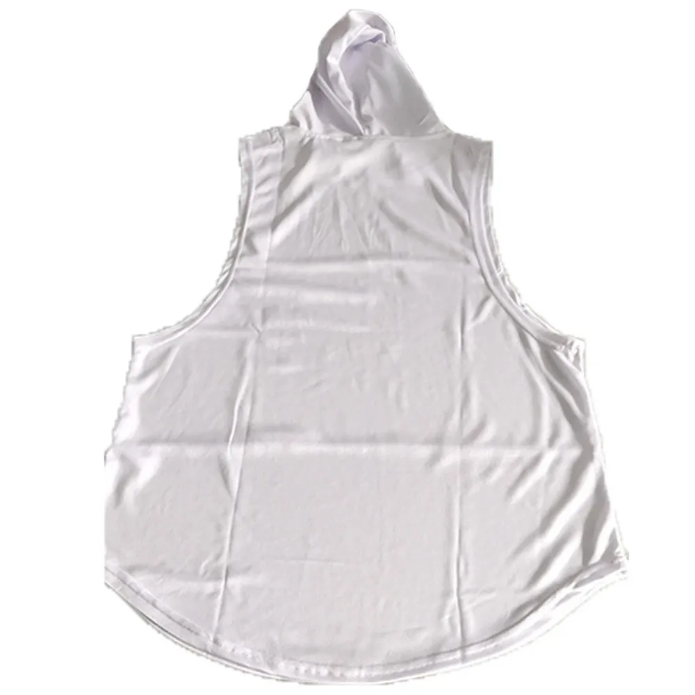 Майка с капюшоном для бодибилдинга мужские майки бега спортивные рубашки без