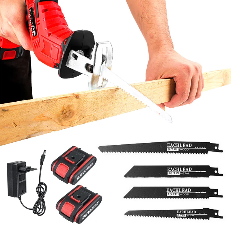Беспроводная сабельная пила 88 в электрическая с 4 лезвиями цепные пилы