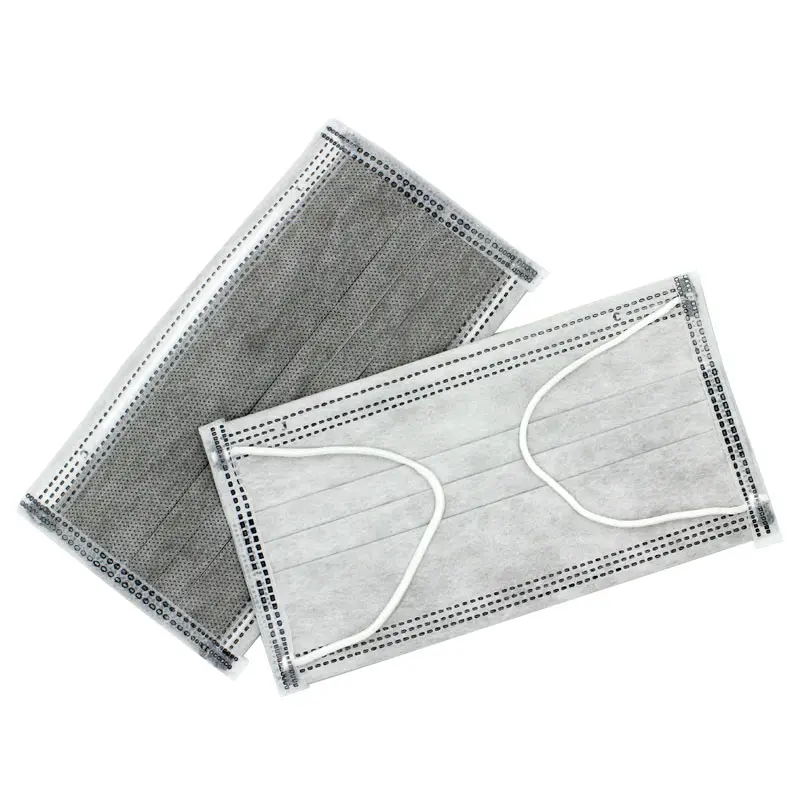 

Face Mask Disposable Masque Female Mouth Masks 4 Layer Non Woven Meltblown Cloth Grey Protective Macka Women Masker Adult 50PCS