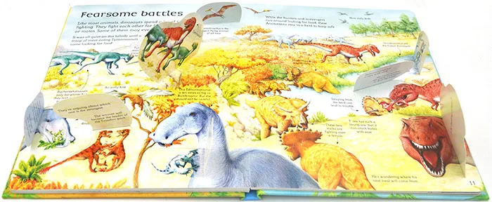 

Books for Kids English 3D Usborne See Inside World of Dinosaurs Flap Book Education for Children Reading Learning Gift for Kids