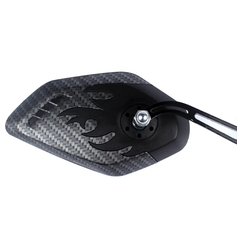 

1 Pair Mountain Bike Rearview Mirror 3k Carbon Pattern Reflective Safety Mirror C44
