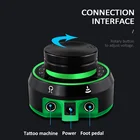 Блок питания для тату-машинки Aurora -1, из алюминиевого сплава, с цветсветильник светом, для перманентного макияжа, с педальным режимом