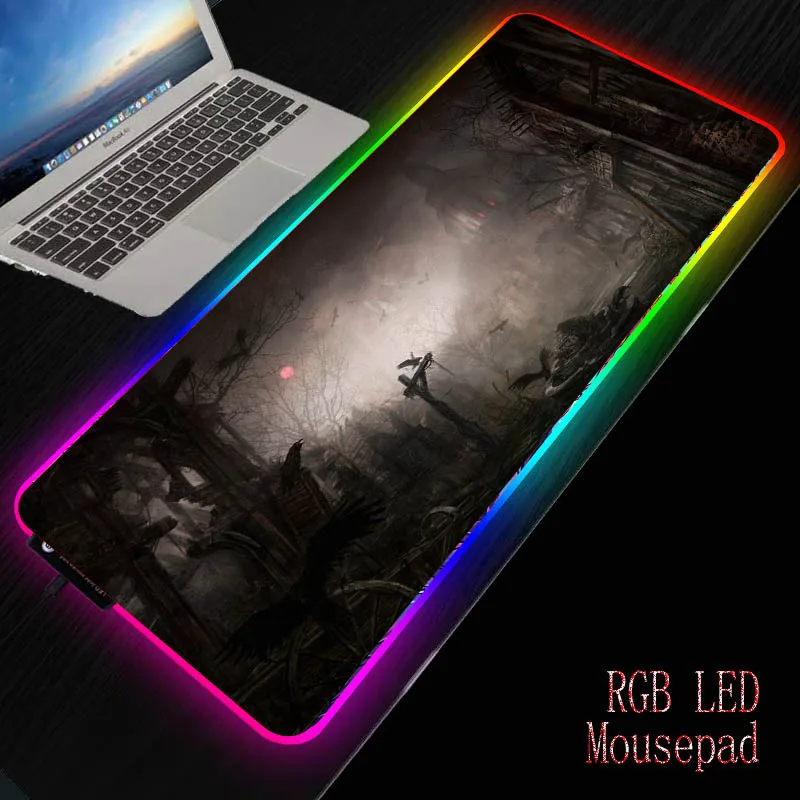 Игровой коврик для мыши Mairuige Fantasy Landscape RGB геймера светодиодный с подсветкой
