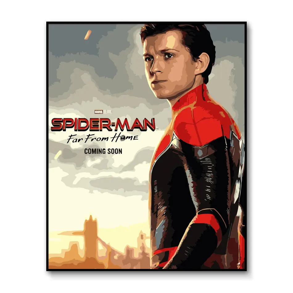 Набор для рисования по номерам на холсте Человек паук|Рисование и каллиграфия| |