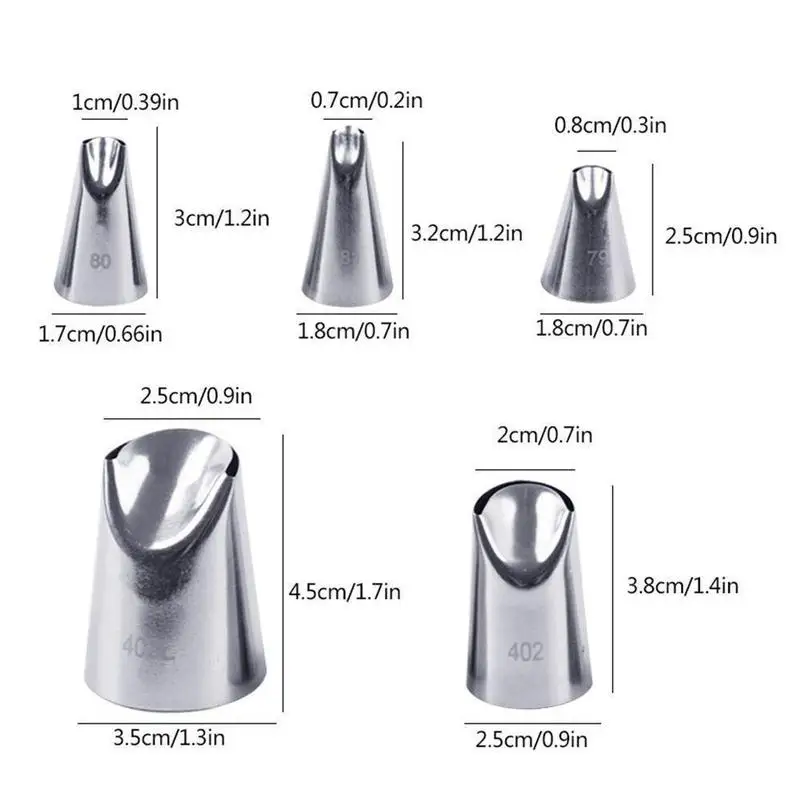 

5pcs/Set Chrysanthemum Nozzle Icing Piping Nozzles Decoration Tips Making Decorating Cake Pastry Tools P1V4