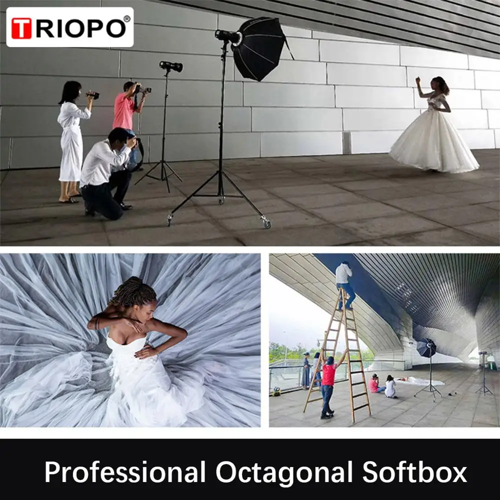 Triopo 55 см K55cm S55cm Photo Portabe Bowens Mount Octagon Umbrella софтбокс + Сотовый уличный для GODOX Studio Strobe| |
