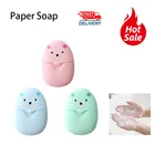 Прямая поставка! Одноразовая Коробка для мыла в коробке, дорожная портативная коробка для мытья рук, листы ароматизированных ломтиков, мини-мыльная бумага, 3 цвета, 50 шт.