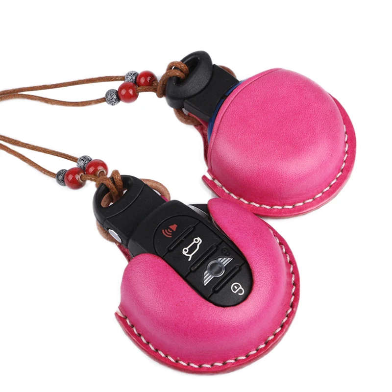 

Car leather simple key cover For MINI Cooper S JCW f54 f55 f56 f60 r55 r56 r60r61 Clubman Key protector car ornament accessoriet