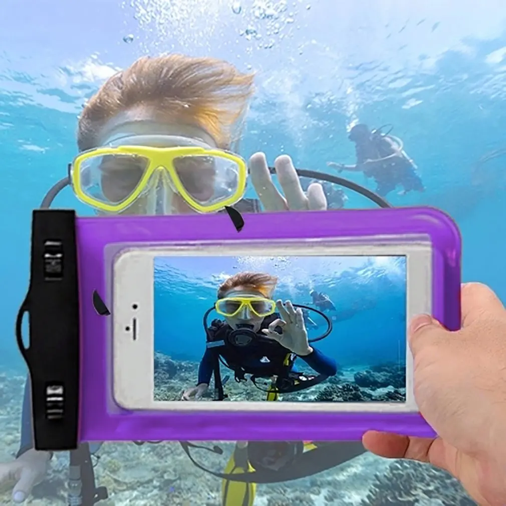 Водонепроницаемый мобильный чехол для iPhone X Xs Max Xr 8 7 samsung S9 прозрачный ПВХ герметичный подводный сотовый смартфон сухой Чехол