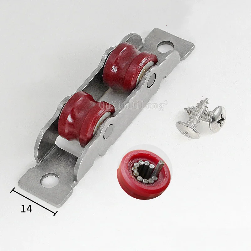 10 шт. из нержавеющей стали дверное окно тихий нейлоновый ролик для щелей колеса