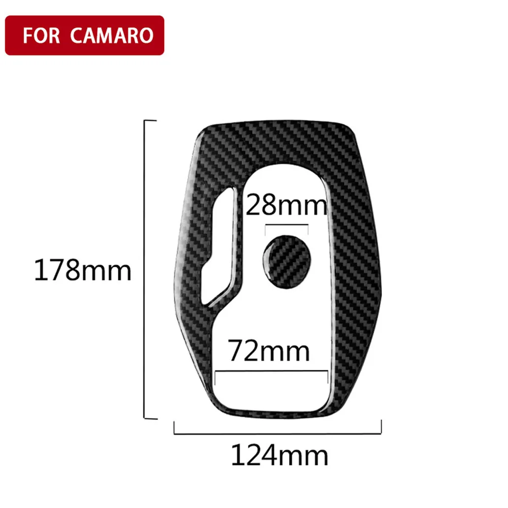

2pcs Car Interior Gear Shift Panel Cover Carbon Fiber Stickers Frame Trim Car Accessories for Chevrolet Camaro Left Driving