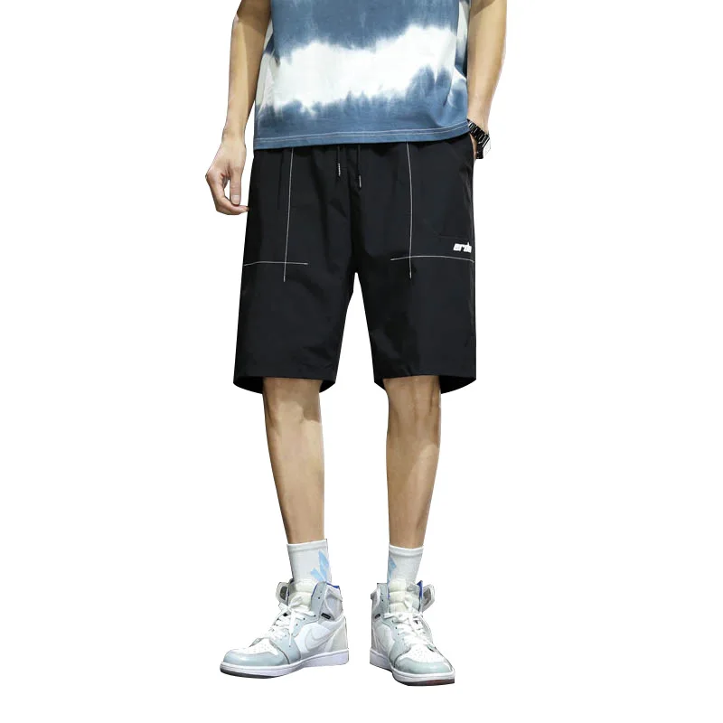 

High Street Ins Style Strop Print Man Shorts Retro Tide Brand Dark Souls Men's Short Lovers Couplet Skteboard Shorts Men