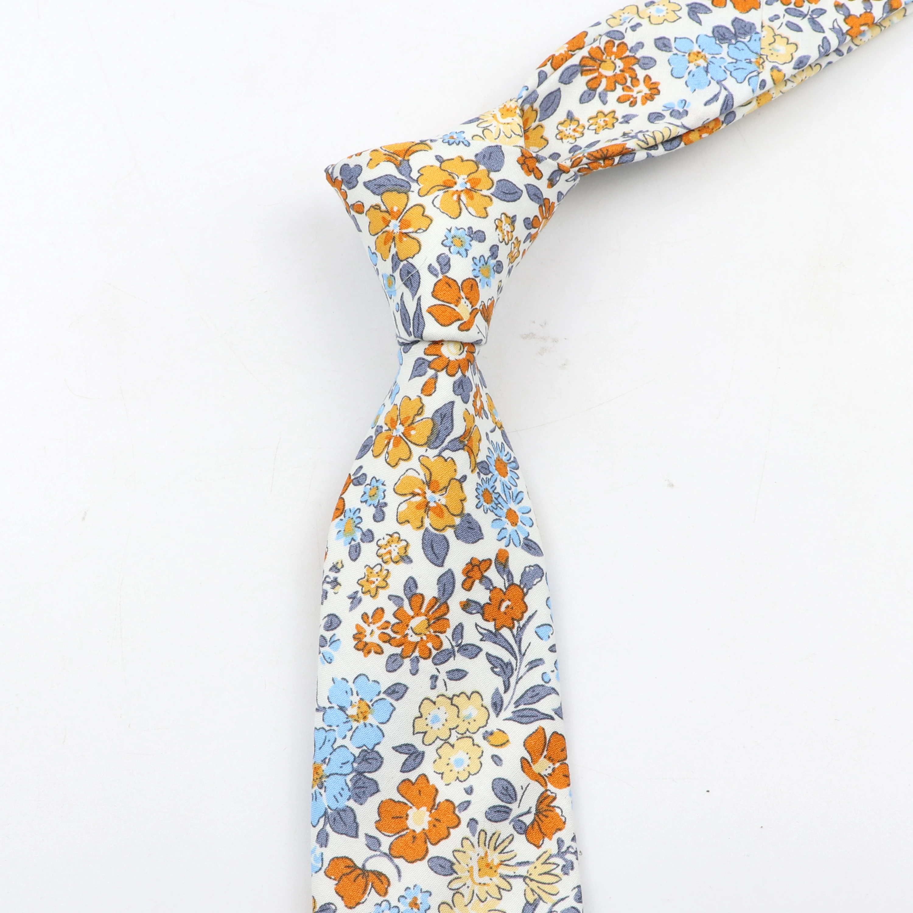 Мягкий галстук с цветочным принтом для мужчин и женщин 100% хлопок красивый