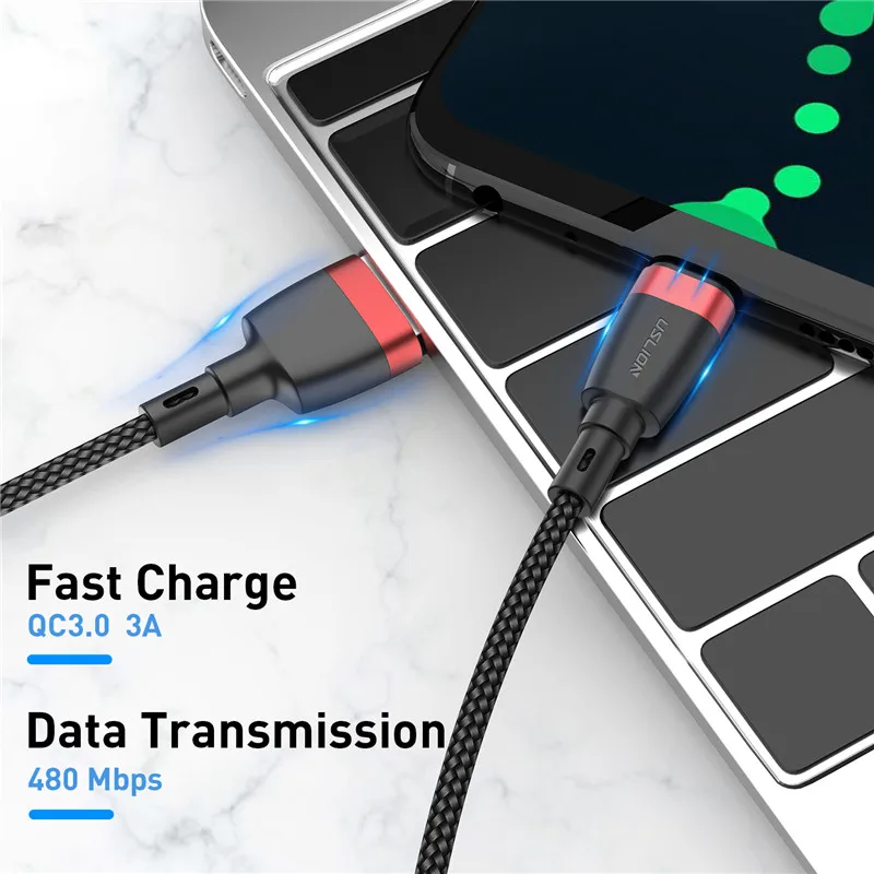 Usb кабель Uslion для Samsung и Xiaomi Type C 0.5 м 1 2 3 м|Кабели мобильных телефонов| |
